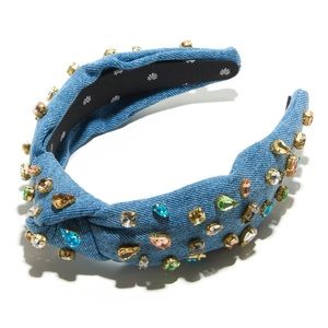 Lele Sadoughi Denim Candy Jeweled Headband